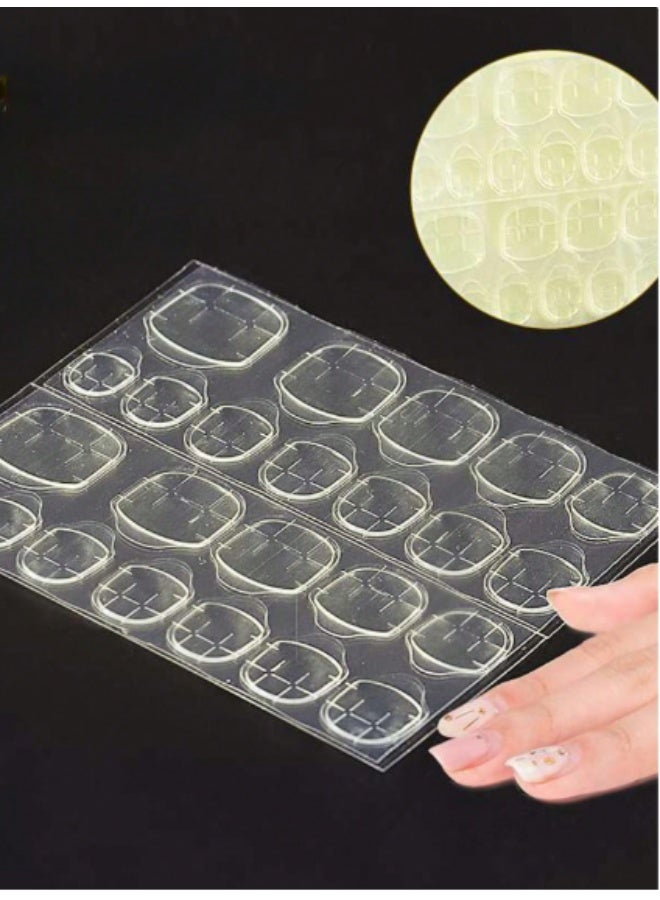 Nail Adhesive Tabs | 360pcs (15 Sheets) | Double-Sided Jelly Glue | Perfect for Press-On Nails | Easy to Use | Waterproof - Image 2