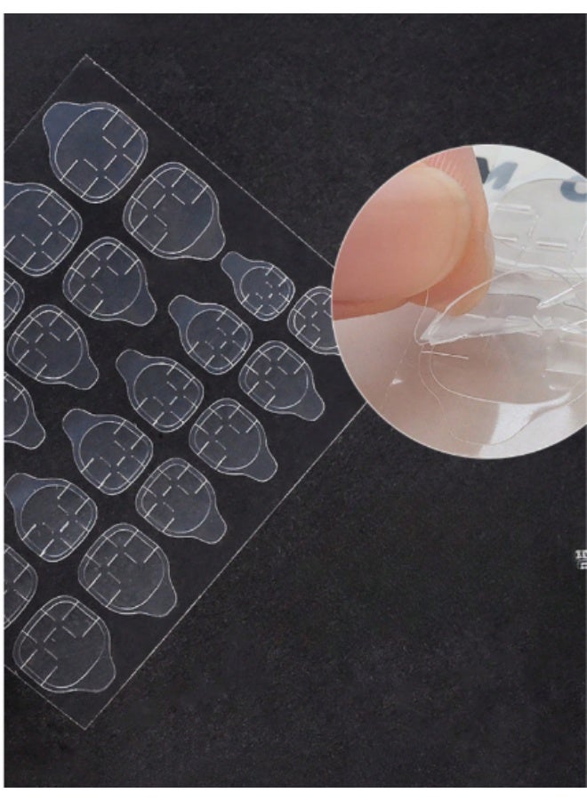 Nail Adhesive Tabs | 360pcs (15 Sheets) | Double-Sided Jelly Glue | Perfect for Press-On Nails | Easy to Use | Waterproof - Image 3