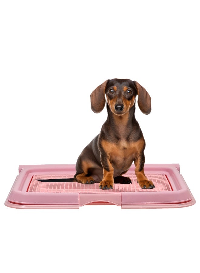 NNC PETS Dog potty tray with Leak-proof design, Grid design, and Anti-slip bottom, Durable plastic pet pee pad holder for Puppies and Small dogs, Suitable for Indoor/Outdoor, Easy to clean, 49 cm - Image 1