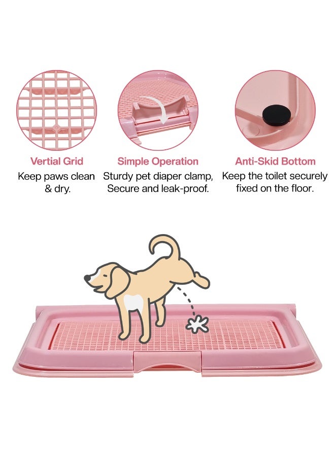 NNC PETS Dog potty tray with Leak-proof design, Grid design, and Anti-slip bottom, Durable plastic pet pee pad holder for Puppies and Small dogs, Suitable for Indoor/Outdoor, Easy to clean, 49 cm - Image 3