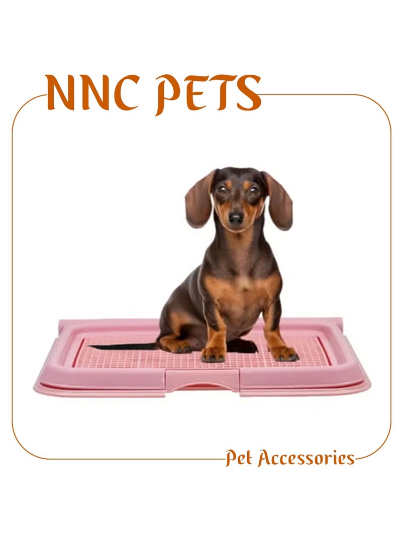 NNC PETS Dog potty tray with Leak-proof design, Grid design, and Anti-slip bottom, Durable plastic pet pee pad holder for Puppies and Small dogs, Suitable for Indoor/Outdoor, Easy to clean, 49 cm - Image 1