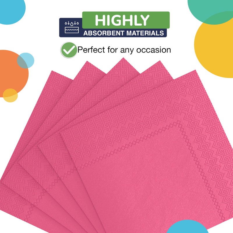 Exquisite Exquisite Cerise Paper Napkins Disposable Everyday 100 Pcs 2 Ply Cerise Dinner Napkins Paper Everyday Colored Napkin For Parties Lunch Napkin For Tables Party Supplies & Party Decorations  - Image 2