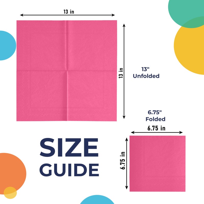 Exquisite Exquisite Cerise Paper Napkins Disposable Everyday 100 Pcs 2 Ply Cerise Dinner Napkins Paper Everyday Colored Napkin For Parties Lunch Napkin For Tables Party Supplies & Party Decorations  - Image 3