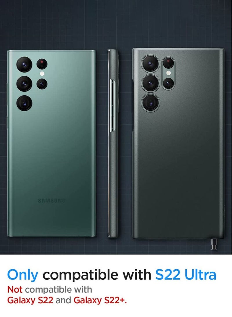 Spigen Air Skin Case Cover for Samsung Galaxy S22 ULTRA - Abyss Green - Image 2