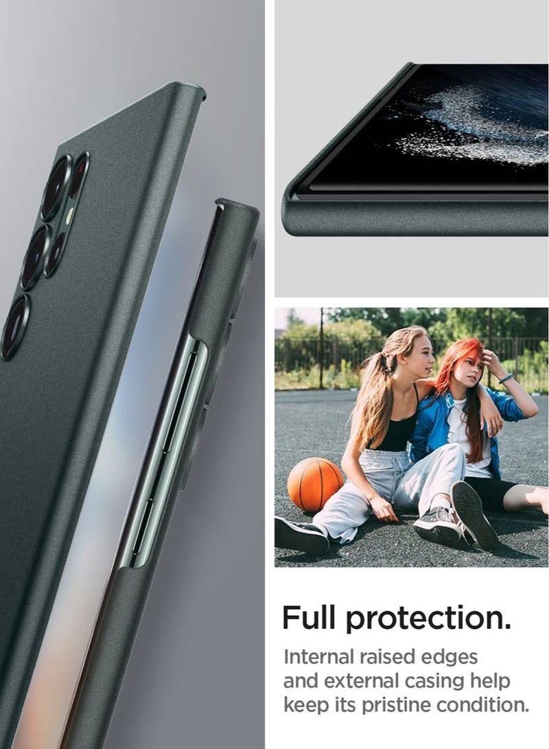 Spigen Air Skin Case Cover for Samsung Galaxy S22 ULTRA - Abyss Green - Image 5