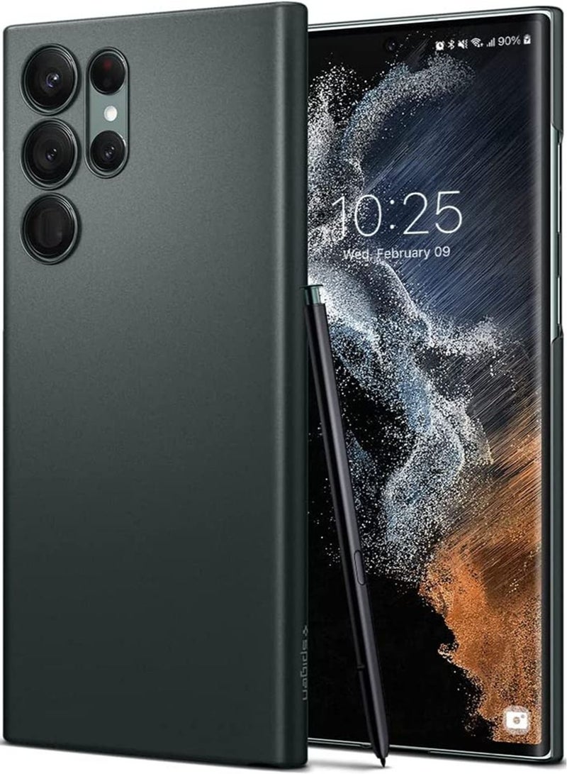 Spigen Air Skin Case Cover for Samsung Galaxy S22 ULTRA - Abyss Green - Image 1