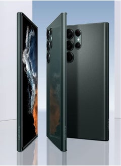 Spigen غطاء حماية Air Skin لهاتف Samsung Galaxy S22 ULTRA - أخضر داكن  - Image 3