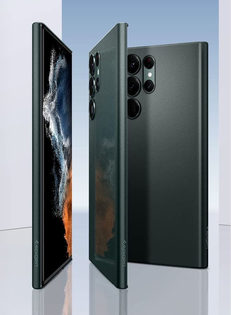 Spigen Air Skin Case Cover for Samsung Galaxy S22 ULTRA - Abyss Green - Image 3