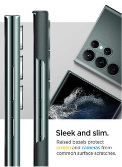Spigen غطاء حماية Air Skin لهاتف Samsung Galaxy S22 ULTRA - أخضر داكن  - Image 4