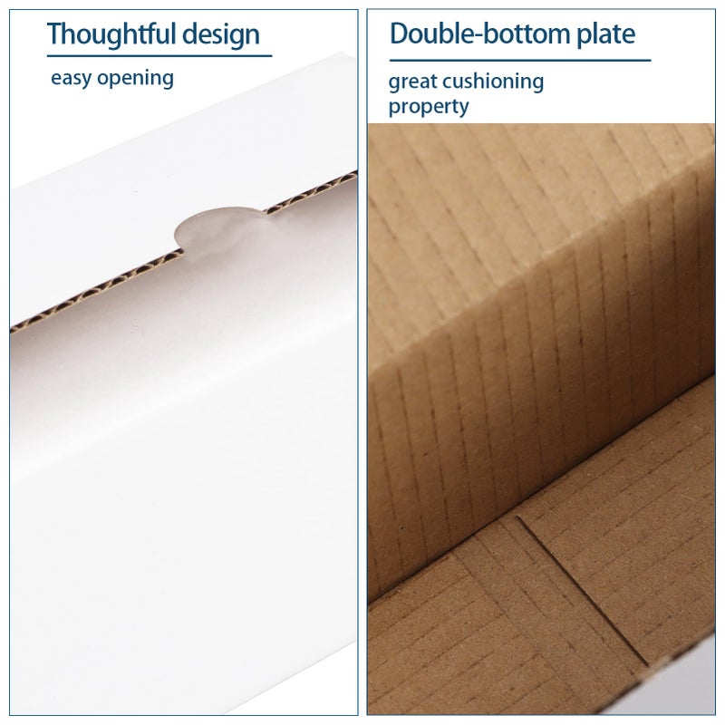 ZBEIVAN 4.6x2.2x2.2 White Shipping Boxes Set of 100, Corrugated Cardboard Mailer Boxes for Packaging Small Business Mailing Gifts - Image 4