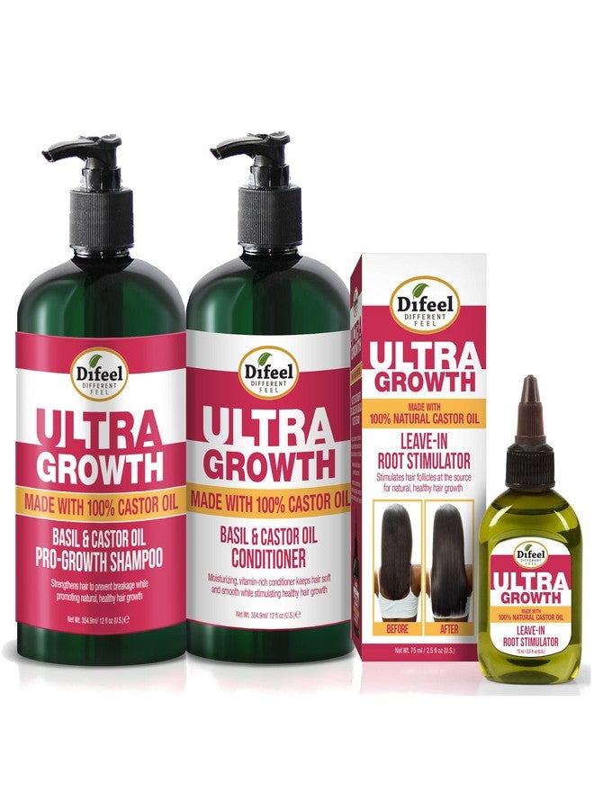 Difeel Ultra Growth Root Stimulator Collection - 3-PC Shampoo, Conditioner & Treatment Set - Image 1