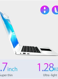 Generic SECURITY CITY 14.1'' Windows 11 Laptop, Intel Celeron N3450, 1920x1080 FHD IPS Display, Ultra Slim Notebook PC, with 4GB RAM 64GB EMMC, BT4.2, Work Study Computer  - Image 1