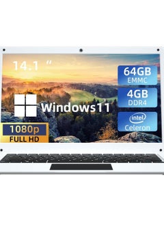 Generic SECURITY CITY 14.1'' Windows 11 Laptop, Intel Celeron N3450, 1920x1080 FHD IPS Display, Ultra Slim Notebook PC, with 4GB RAM 64GB EMMC, BT4.2, Work Study Computer  - Image 2