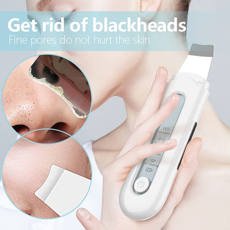 Xawy Skin Scrubber Skin Spatula Blackhead Remover Cleaner with 4 Modes Waterproof USB Charger for Facial Deep Cleansing 2021 Newest Version - Image 2