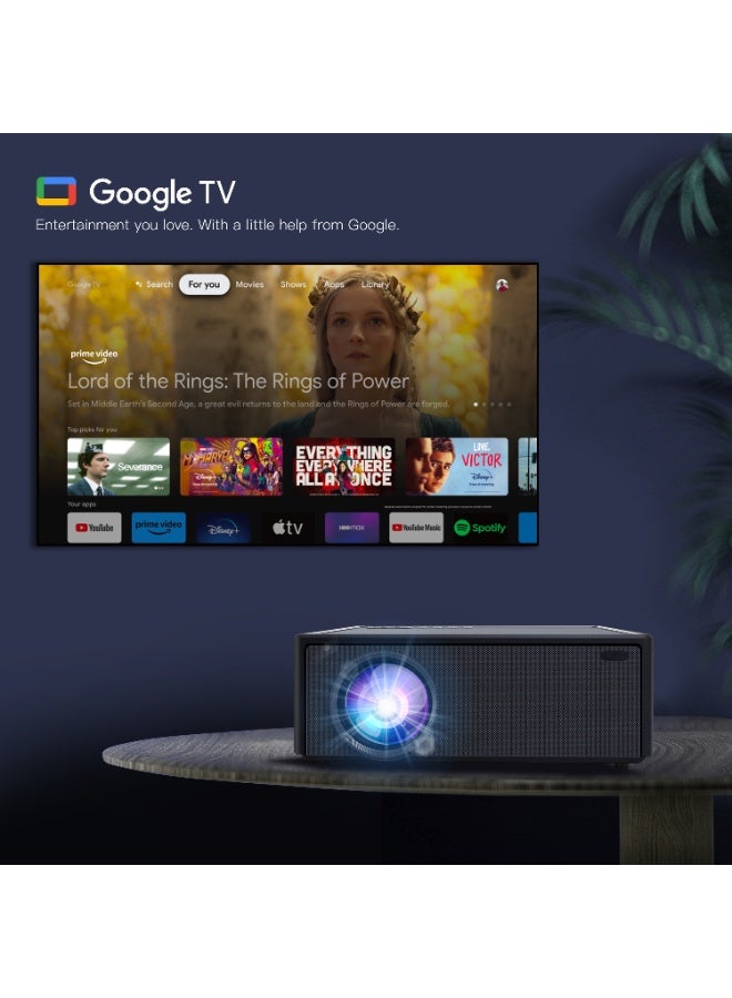Xnano Smart Projector X7 ATV Full HD 1080P New Generation Multifunctional Auto Focus / Electric Focus 4-Point Keystone Correction / Dolby Audio / Dual Stereo Speaker / 600 ANSI Lumens / Multiple Compatible Interfaces. HD: Game machine, TV BOX, Laptop; USB: Mouse, Keyboard, U-Disk; EARPHONE: Earphones, Audio device, Speaker; AV: DVD, TV BOX - Image 5