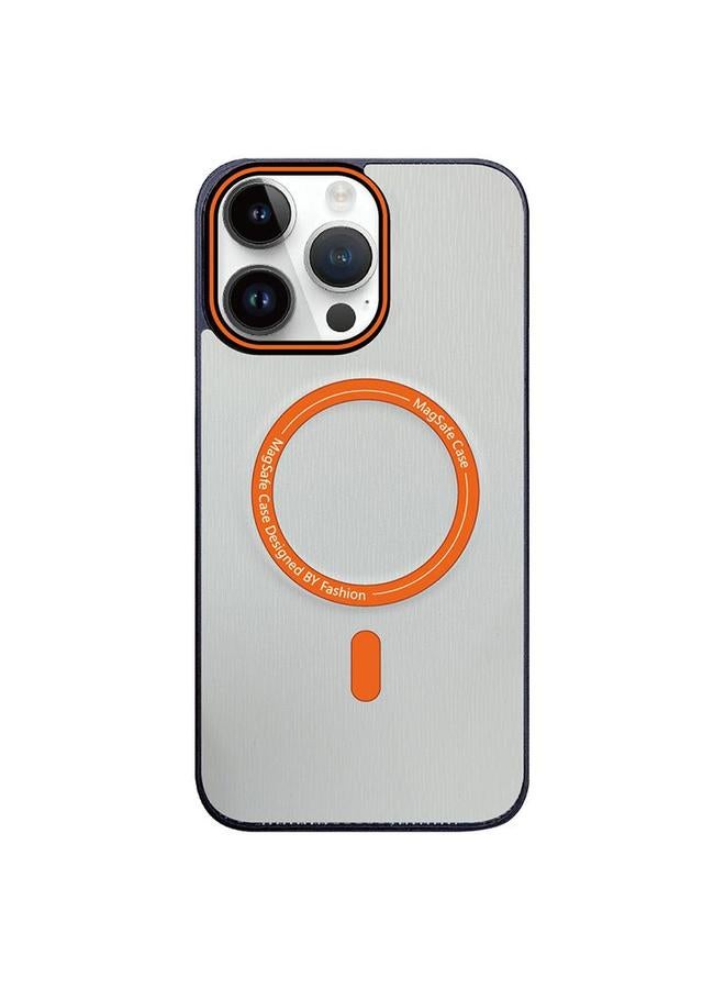 زبون جراب هاتف ماج سيف لهاتف آيفون 12 برو ماكس بلون متباين وملمس خشبي صناعي - Image 1