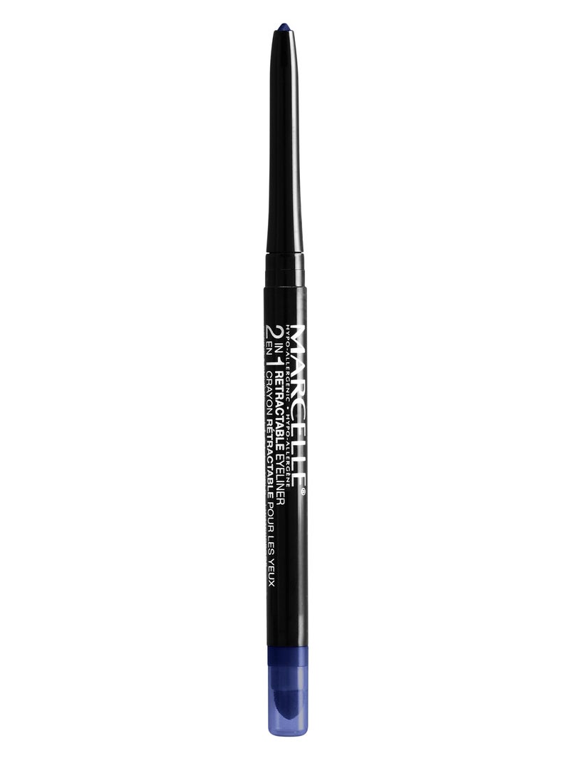 Marcelle 2in1 Retractable Eyeliner Midnight Blue Waterproof EasyToSmudge Smokey Eye LongLasting 12h FragranceFree Hypoallergenic CrueltyFree 031 g