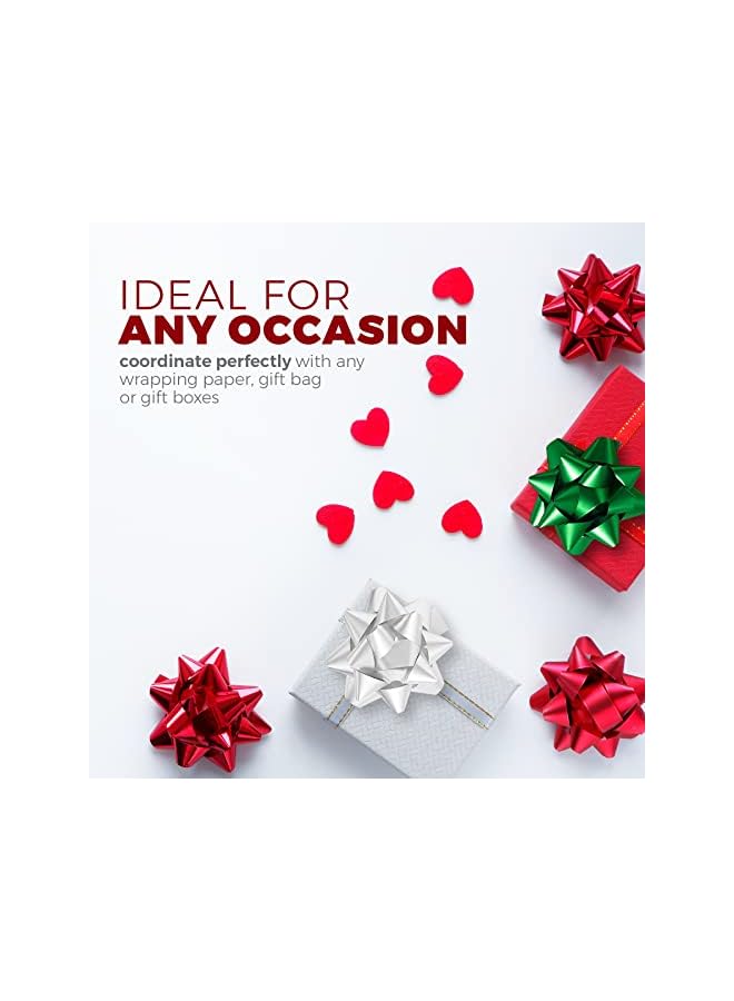 The Bros 1.5" Medium Size Gift Bows – (Pack of 30) Assorted Colored Pre-Made Present Bows - Ready to Use Peel & Stick Solid Color Bows for Holidays Gift - Image 5