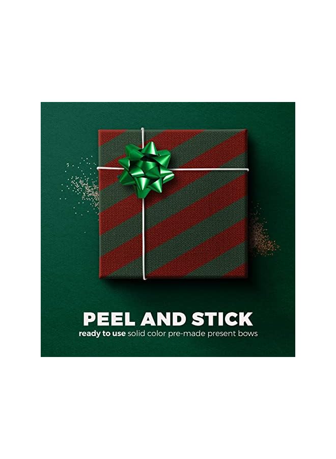 The Bros 1.5" Medium Size Gift Bows – (Pack of 30) Assorted Colored Pre-Made Present Bows - Ready to Use Peel & Stick Solid Color Bows for Holidays Gift - Image 4