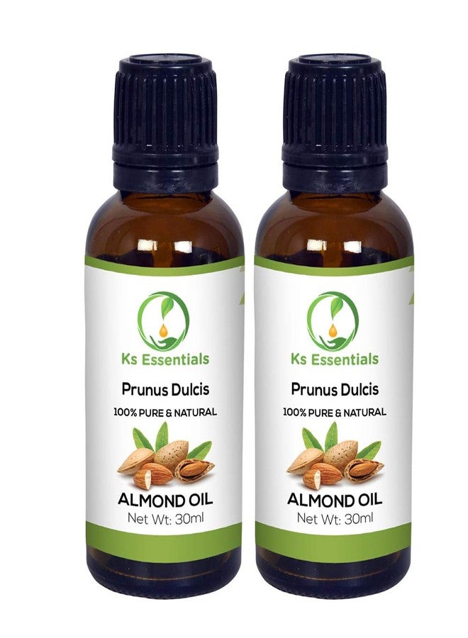 Ks Essentials Almond Carrier Oil Pure Natural Therapeutic Grade & Aromatherapy for Skin Care&Hair Growth (Pack of 2-30 Ml) - Image 2