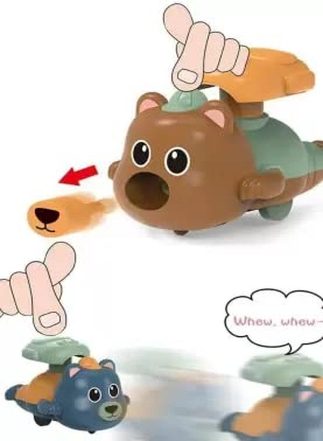 NGEL Press and Go Animal Vehicle Toy || Baby and Toddlers Bath Toy || Press & Go Crawling Toy for Kids (Multicolor) (Pack of 1) (Bear) - Image 3