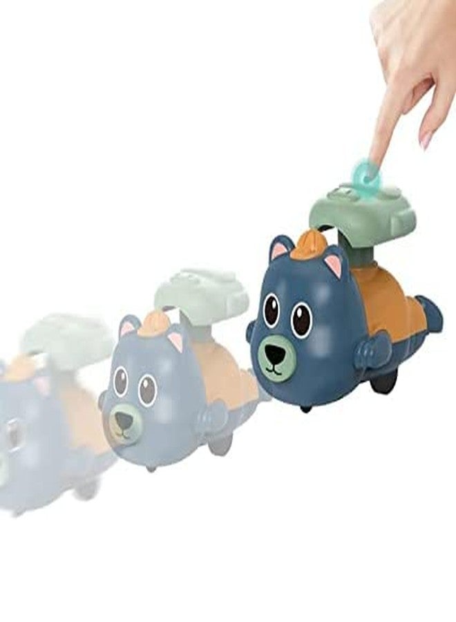 NGEL Press and Go Animal Vehicle Toy || Baby and Toddlers Bath Toy || Press & Go Crawling Toy for Kids (Multicolor) (Pack of 1) (Bear) - Image 2
