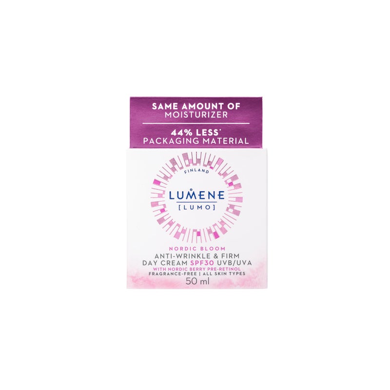 Lumene Nordic Bloom [Lumo] Anti-Wrinkle & Firm Day Moisturizer - Anti Aging Cream for Visibly Firm, Radiant & Smooth Skin - Formulated with Pre-Retinol Complex + Lingonberry Extract (1.7 oz) - Image 2