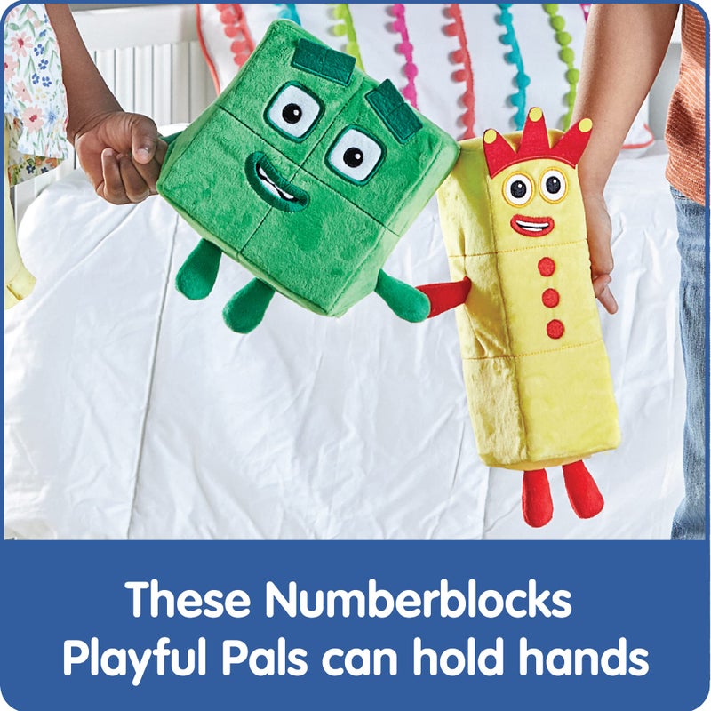 hand2mind Numberblocks Three & Four Playful Pals, Plush Figure Toys, Numbers for Toddlers, Preschool Math Learning Toys, Stuffed Animal Plushies, Counting Blocks, Soft Stuffies, Kids Birthday Gifts - Image 5