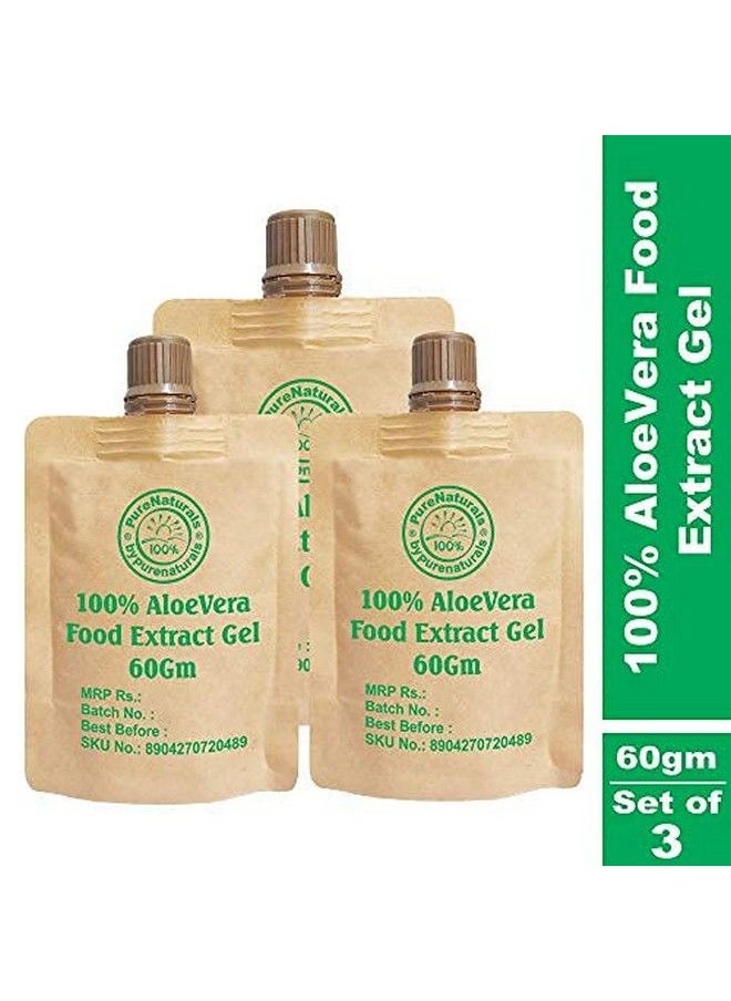 byPurenaturals - 100% Pure Natural Organic Aloevera Gel For Acne Skin And Hair Care 60Gm (Pack Of 3) - Image 1