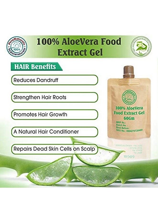 byPurenaturals - 100% Pure Natural Organic Aloevera Gel For Acne Skin And Hair Care 60Gm (Pack Of 3) - Image 1