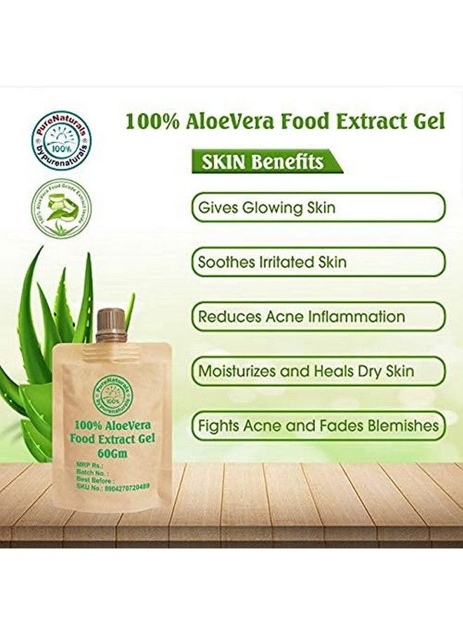 byPurenaturals - 100% Pure Natural Organic Aloevera Gel For Acne Skin And Hair Care 60Gm (Pack Of 3) - Image 1