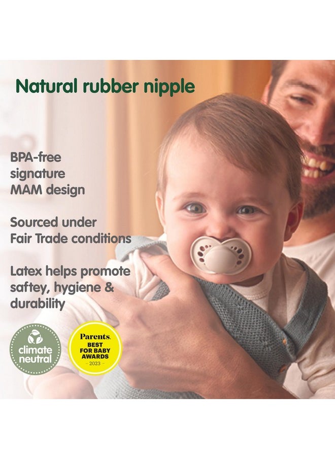 MAM Mam Original Pure Pacifier Climate Neutral Mam Natural Rubber Pacifier Sustainable & Biorenewable Raw Materials Sterilizer Case Unisex 06 Months 2Pack  - Image 5