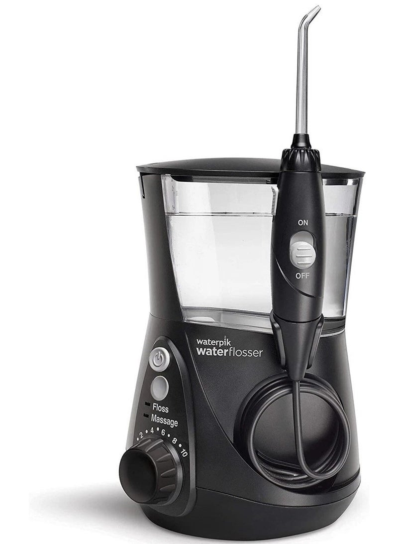 واتربيك جهاز Waterpik WP-662 Aquarius Professional المائي لتنظيف الأسنان - لون أسود، مع 7 رؤوس و10 مستويات للضغط - Image 2