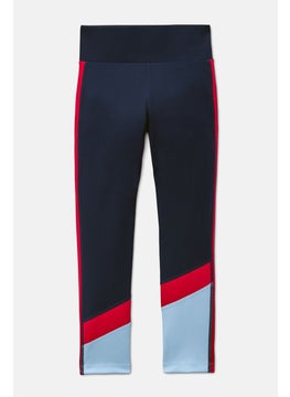 Tchibo Kids Girl Sportswear Fit High Waisted Sports Tights, Navy  - Image 2