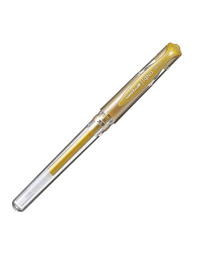 1-Piece Gel Impact Broad Gel Ink Pen 1.0mm Tip Gold Ink