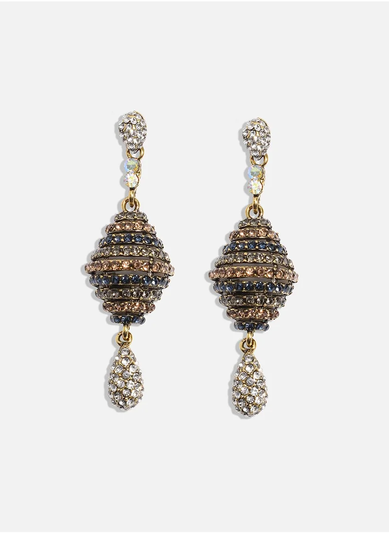 SOHI Crystal Rhombus Drop Earrings