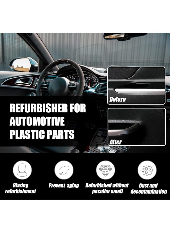 Goreem Plastic Restore Agent Spray With Sponge, Enhances Shine And Moisturizes Automotive Plastic Parts, Easy To Use (30Ml) - Image 4