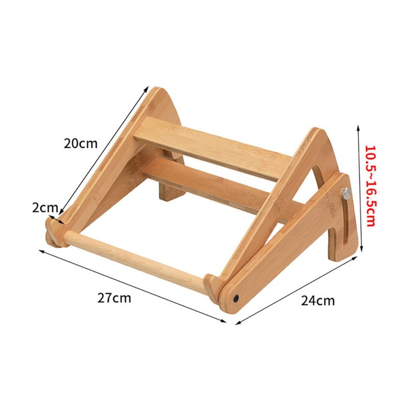 Adjustable Wooden Laptop Stand Portable Holder Ergonomic Support Rack for 13-15.6 Inch Notebooks - Image 3