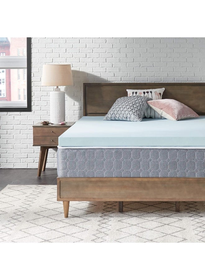Sealy Sealy Essentials 3" Memory Foam Mattress Topper, Queen, Blue  - Image 1