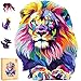 Mys Aurora Wooden Puzzles for Adults Lion Jigsaw Puzzles 200 Pieces Unique Shaped Puzzle for Adults and Kids Ghristmas Gift Family Game 108 x 112 Inch - Image 2