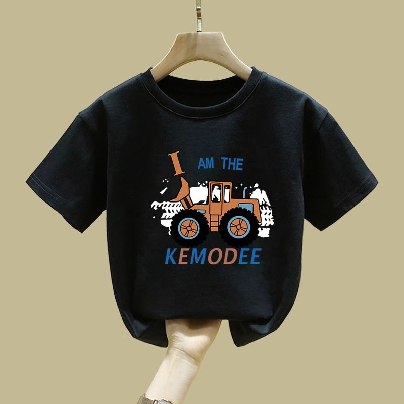 2400# Children'S Wear Cotton Cartoon Children'S Short-Sleeved T-Shirt Summer 2 New Girls Boys' Middle And Big Children'S Top - Image 5