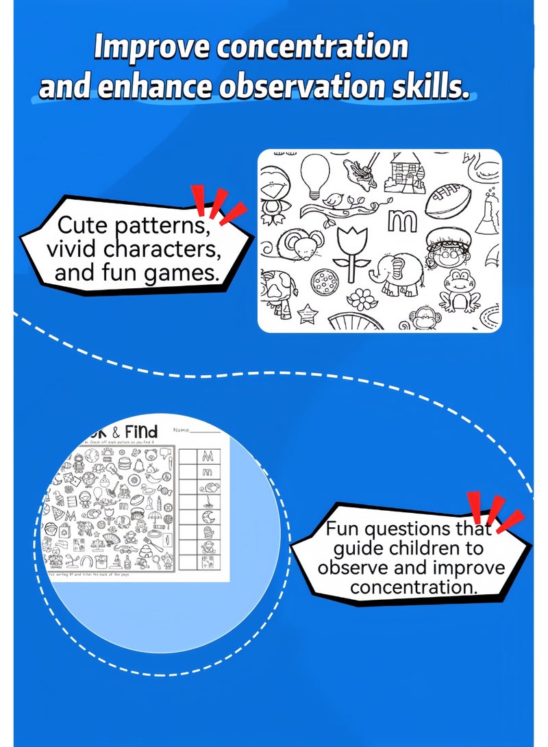 HOLA Kids' Brain Training Activity Book: 24 Pages of 'Right-Question, Left-Answer' Fun | Boost Observation & Logical Thinking Skills - Image 4