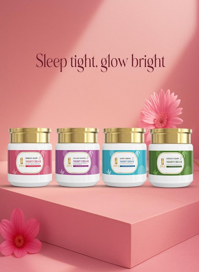 JIDEN Korean Glow Night Cream with Rice Water & Bakuchiol, Brightening & Anti-Aging Cream for Women & Men, Korean Skincare Formula, Paraben-Free, Hydrating Day Cream All Skin - 50g - Image 5