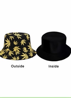 Generic Double face Foldable sun Cotton unisex bucket travel hat  - Image 2