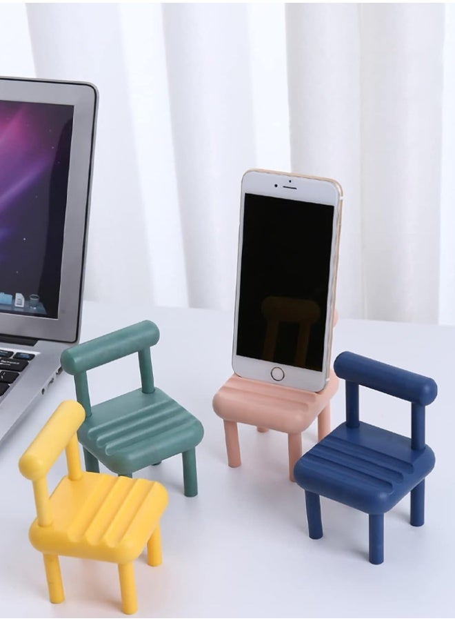 Crazy Boss Mini Chair Cell Phone Stand – Cute Adjustable Desktop Mobile Holder – Aesthetic Yellow Smartphone & Tablet Dock for Office, Desk & Bedside Decor - Image 3