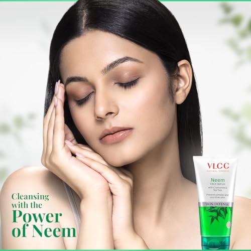 VLCC Neem Face Wash with Chamomile Tea Tree AntiAcne Facial Cleanser with Soothing Properties 507 Fl Oz150 ml Pack of 2 - Image 3