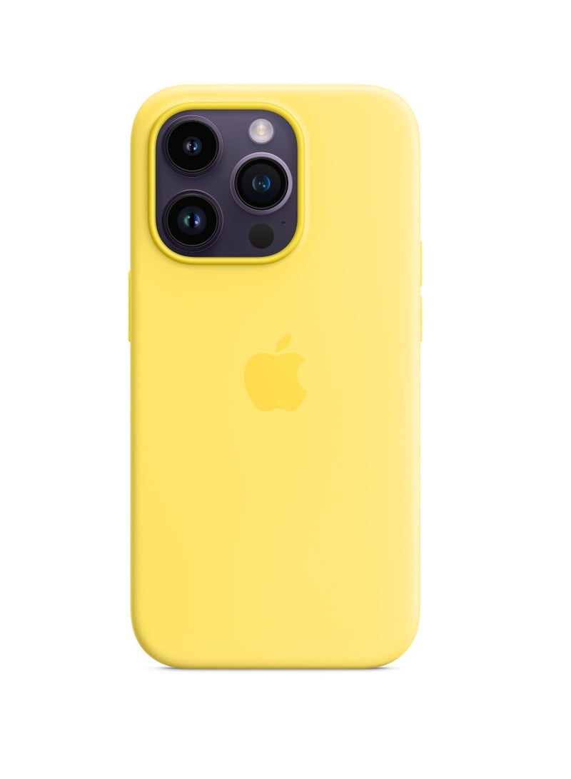 AROAQ Iphone Silicone Magnetic Case, Durable Silicone Case With Magsafe, Comfortable Soft Iphone Protection Case For Iphone 15 Pro Max, 15 Plus, Pro, ( Canary Yellow Color ) - Image 1