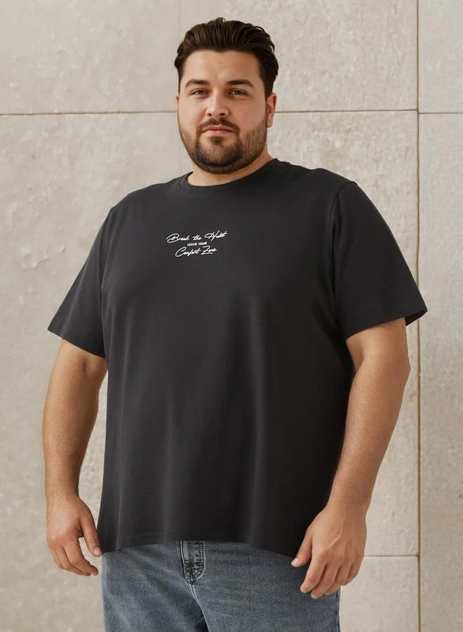 ماكسيم تيشيرت مطبوع بمقاس كبير