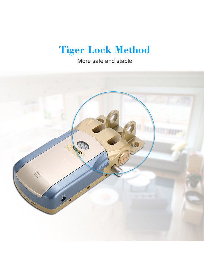 WAFU - WF-018 Wireless Remote Control Lock Security Invisible Keyless Door Entry Intelligent Lock Zinc Alloy Metal with 4 Remote Keys Smart Home Villa Office Access Control Security System - Image 1