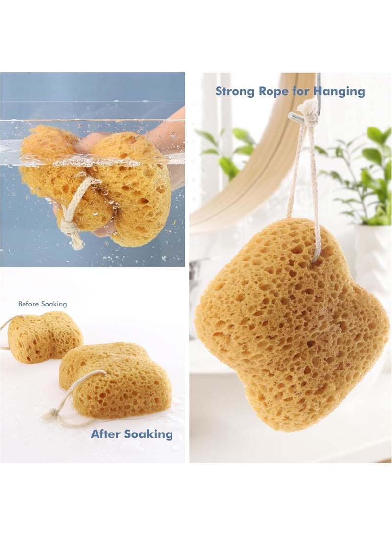 SYOSI Bath Sponge, Exfoliating Shower Sponges for Women and Men, Soft Dense Foam Body Scrubber for Gentle Deep Cleansing, Large 2PCS Set, Suitable for Sensitive Dry Skin - Image 4